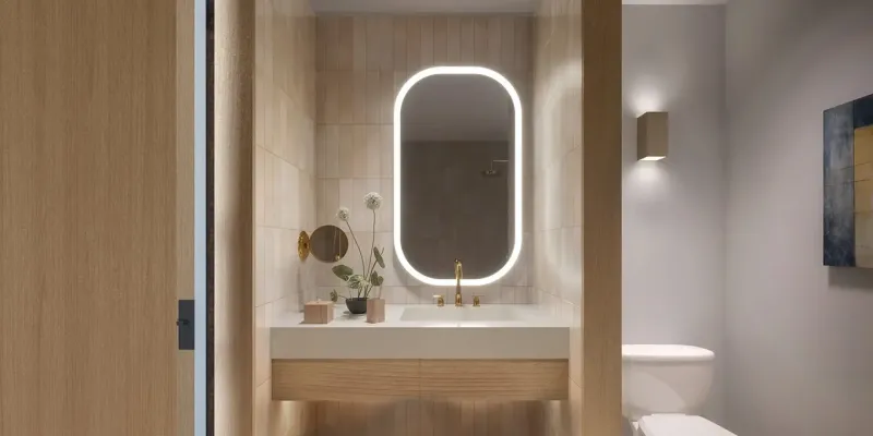 Bathroom rendering at the MOHI by Appellation in morgan Hill