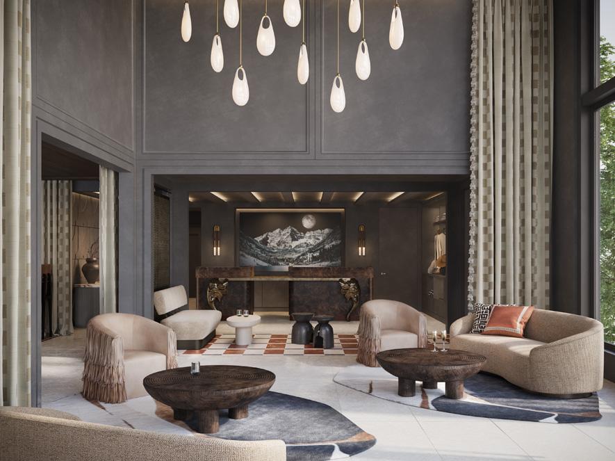 A formal hotel room with furniture and a chandelier